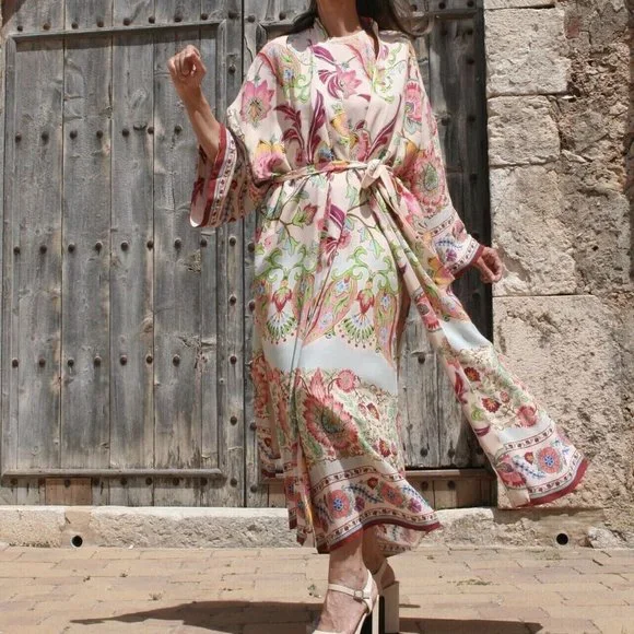 Zara | Kimonos & Yukatas | Zara Printed Kimono With Belt